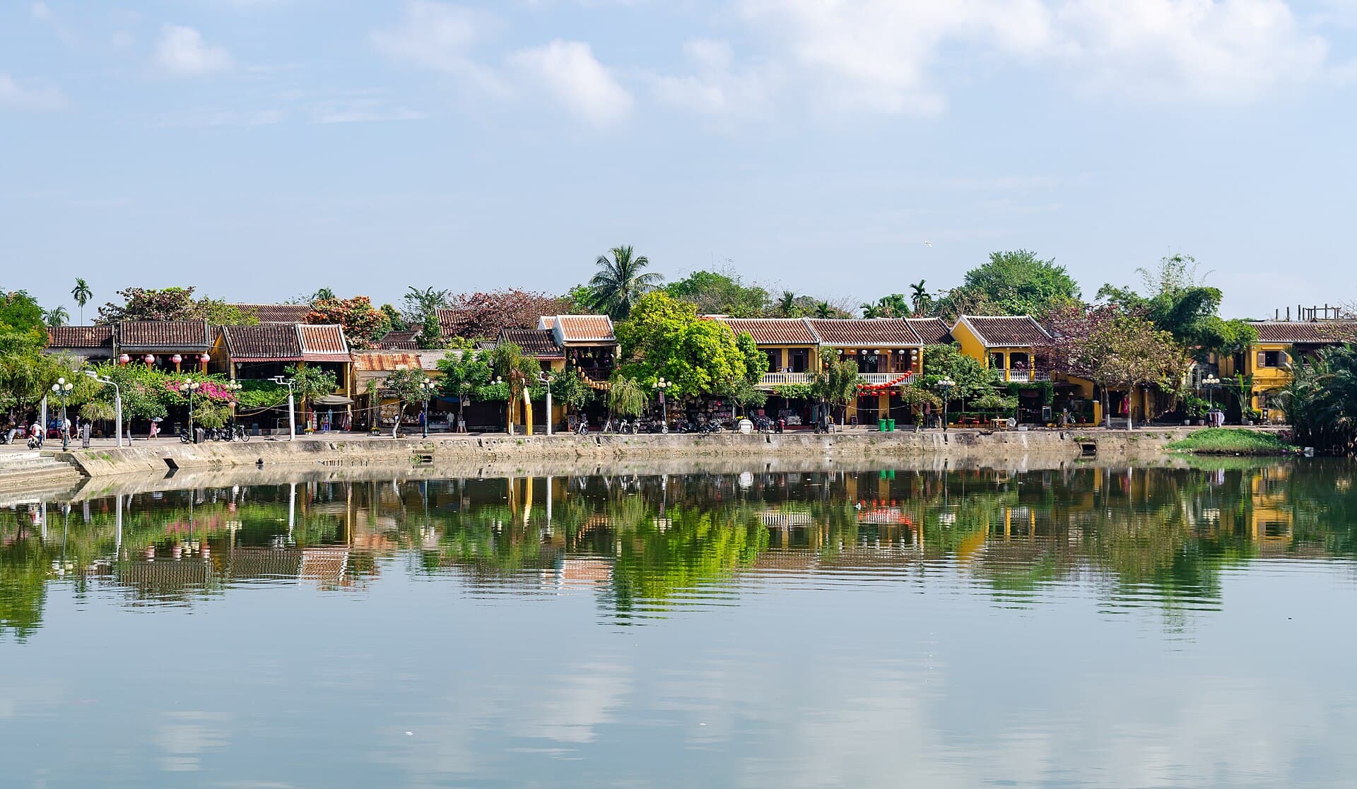 Yellow riverside buildings in Hội An Ancient Town